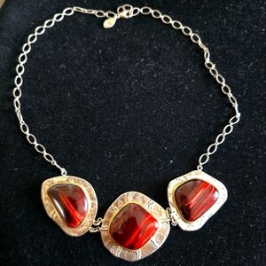 Silpada Sterling Silver Red Rocks Tigers Eye Necklace 20”